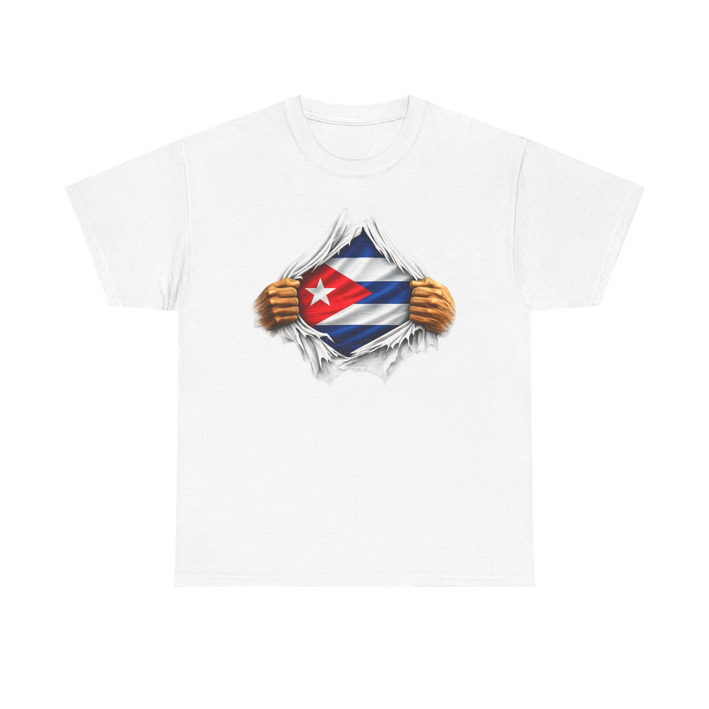 Proud Cuban T-Shirt — Ripped Chest Cuban Tee