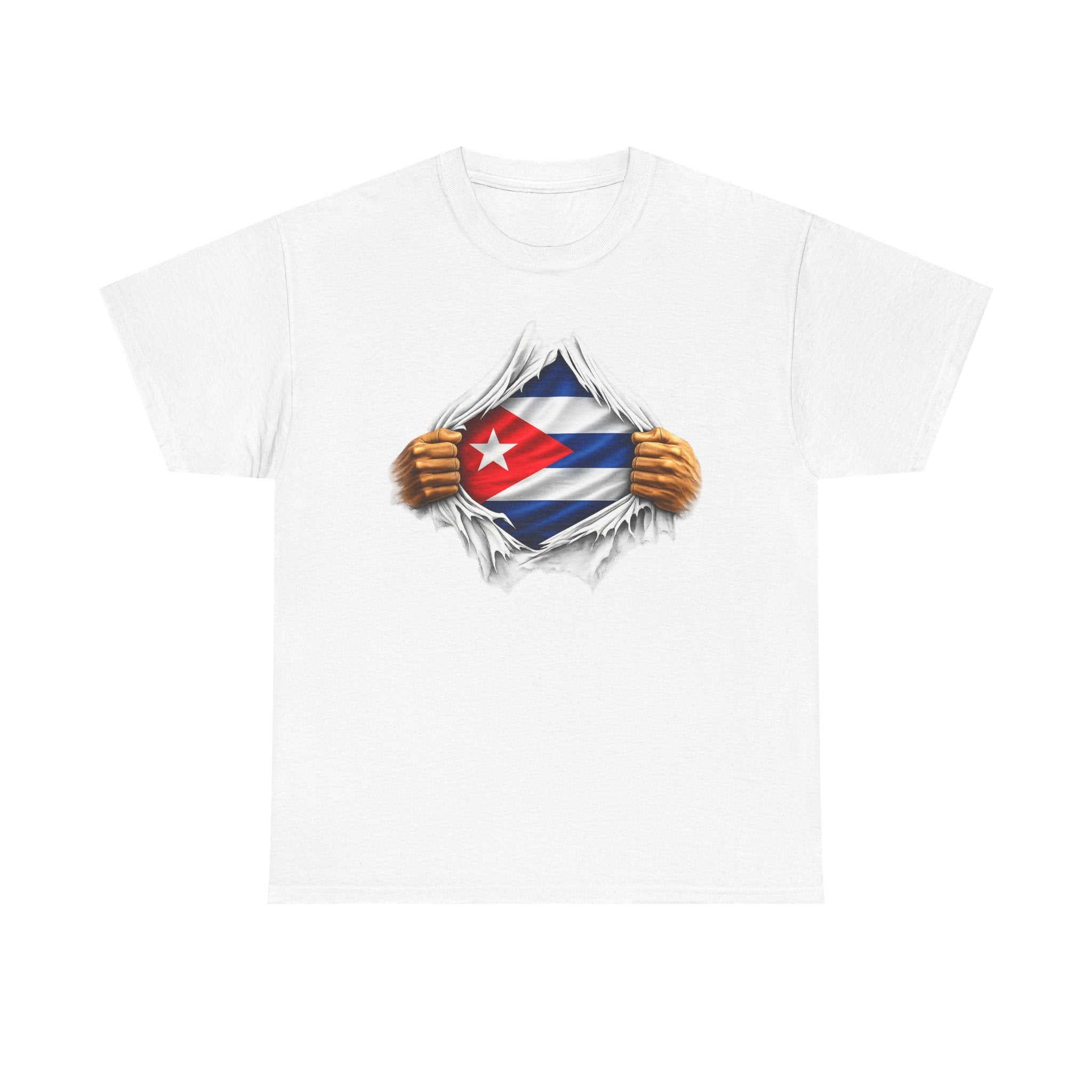 Proud Cuban T-Shirt — Ripped Chest Cuban Tee
