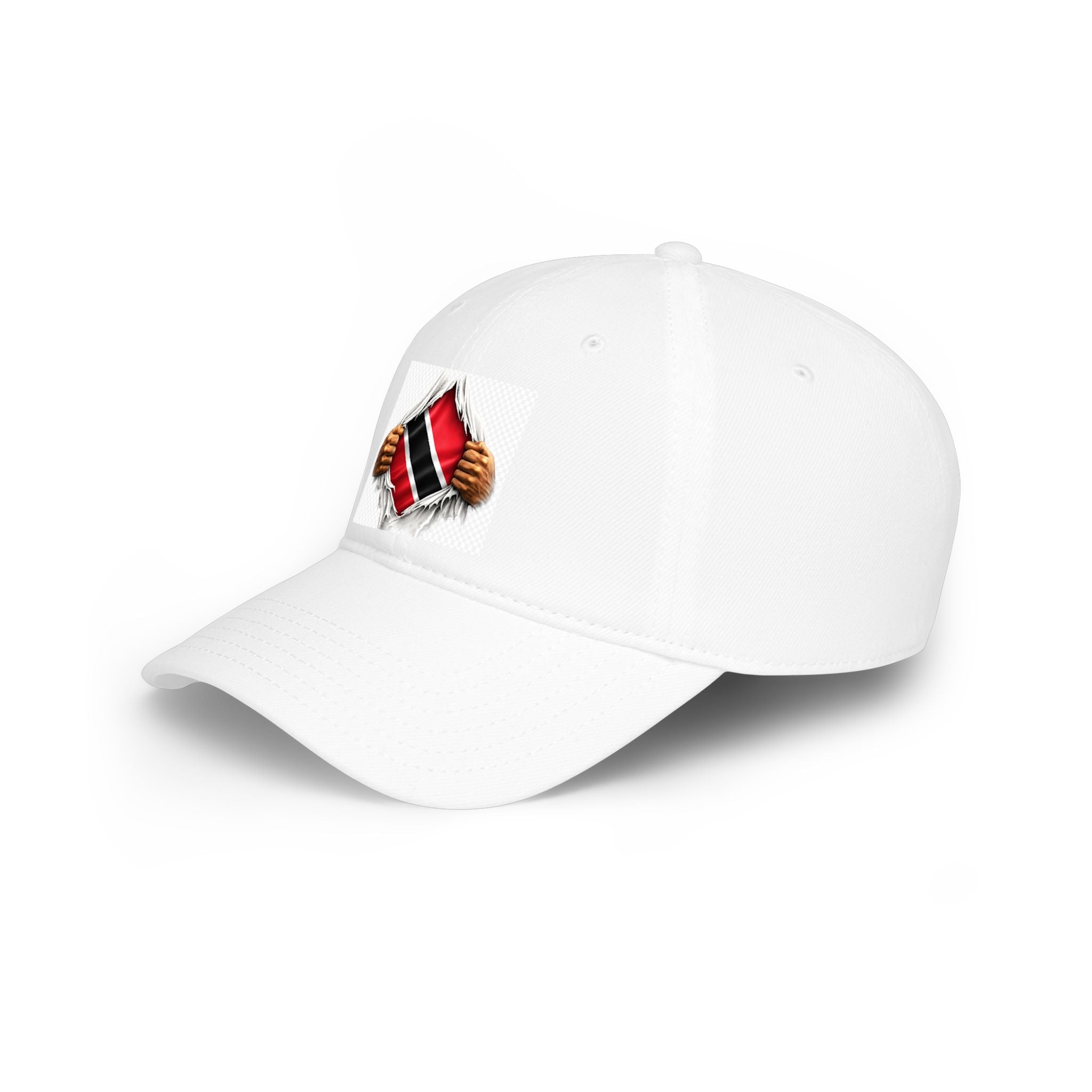 Trinidad Distressed Flag Low Profile Baseball Cap — Ripped Chest Trucker Hat
