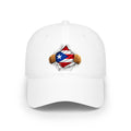 Puerto Rican Ripped Chest Baseball Cap — PR Flag Distressed Trucker Hat