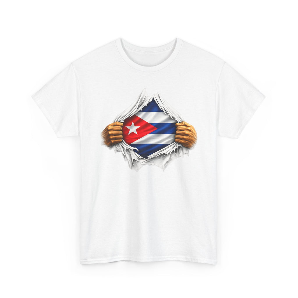Proud Cuban T-Shirt — Ripped Chest Cuban Tee