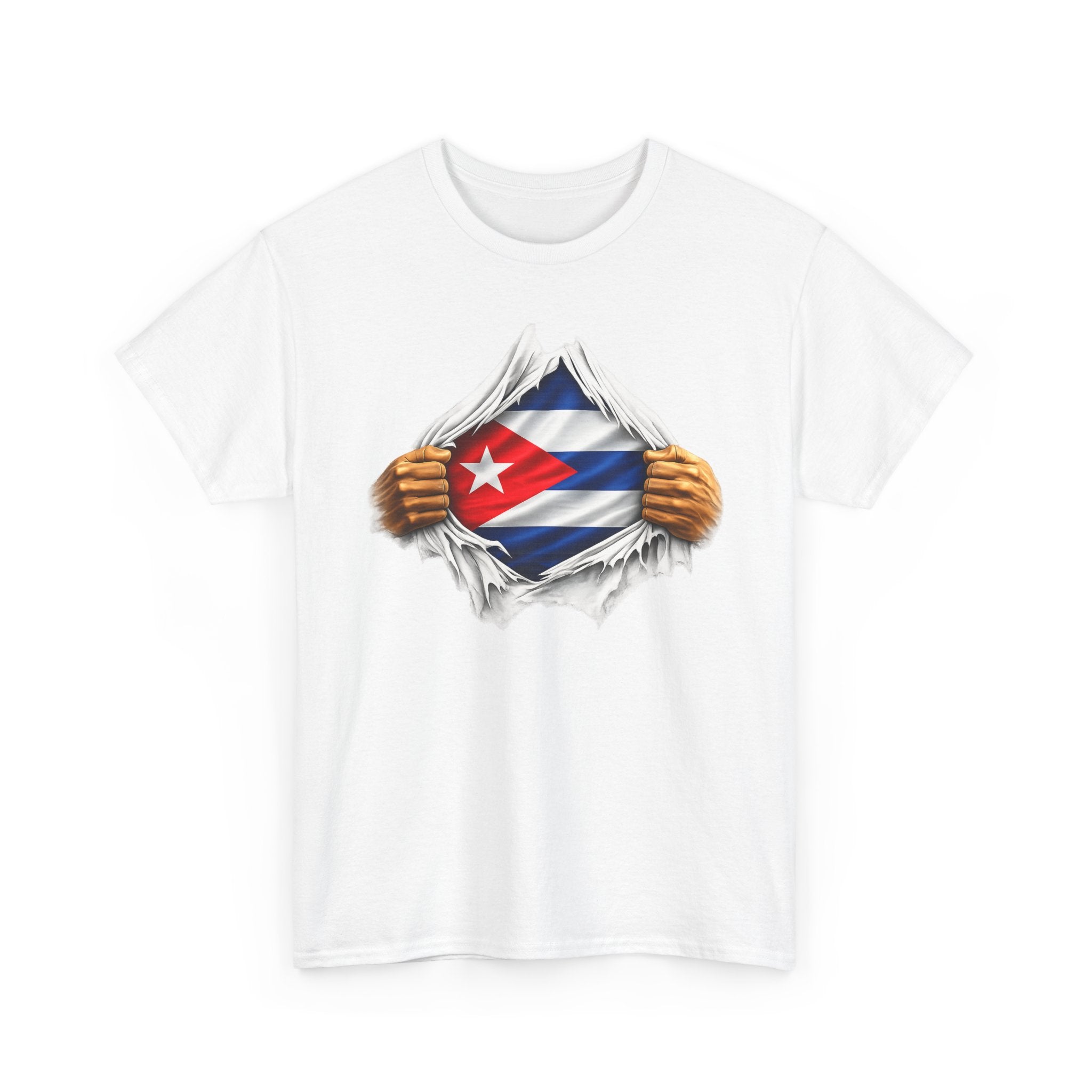Proud Cuban T-Shirt — Ripped Chest Cuban Tee