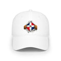 Dominican Republic Distressed Flag Low Profile Baseball Cap — Ripped Chest Trucker Hat