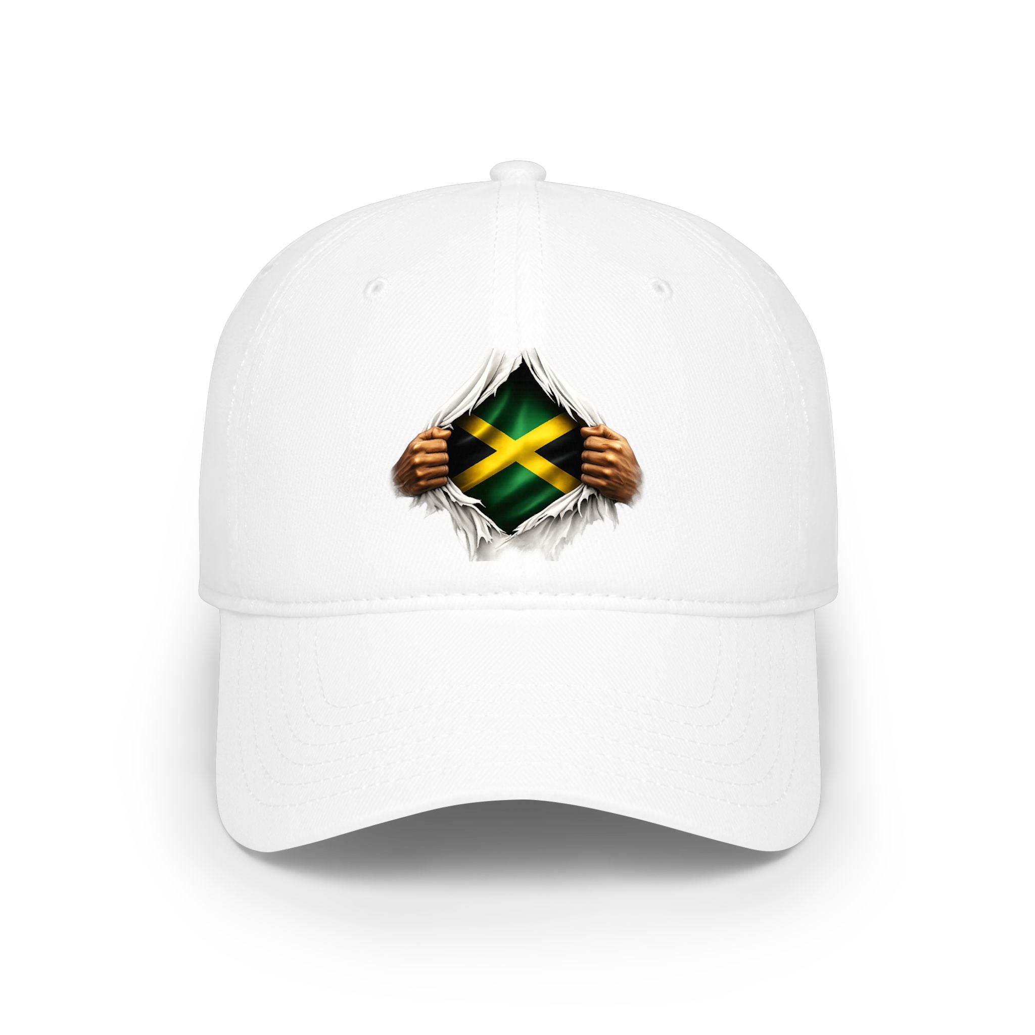 Jamaica Flag Ripped Chest Baseball Cap